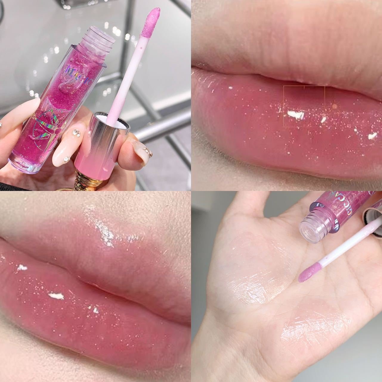 MAGIC CASA Magic Globe Mirror Shimmer Peach Jelly Lip Oil - Image 4
