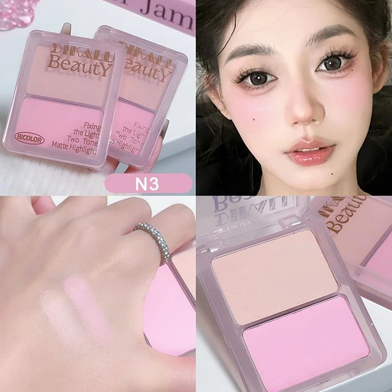 DIKALU Two Tone Powder Matte Highlight Palette - Image 3