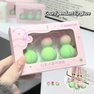 CAPPUVINI Cute Gourd Keychain Glossy Lip Gloss