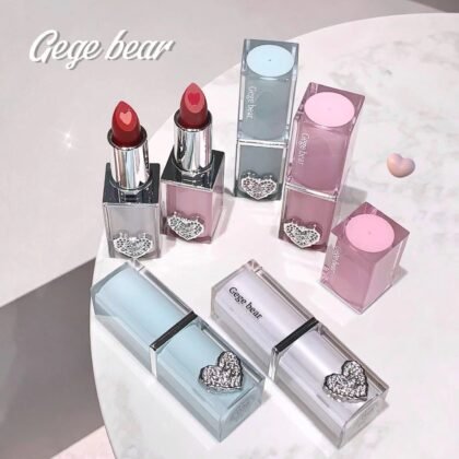 GEGEBEAR Crystal Clear Color Sandwich Heart Lipstick
