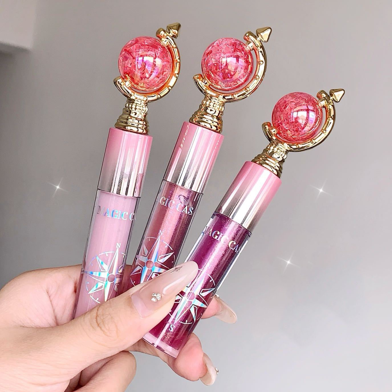MAGIC CASA Magic Globe Mirror Shimmer Peach Jelly Lip Oil - Image 2
