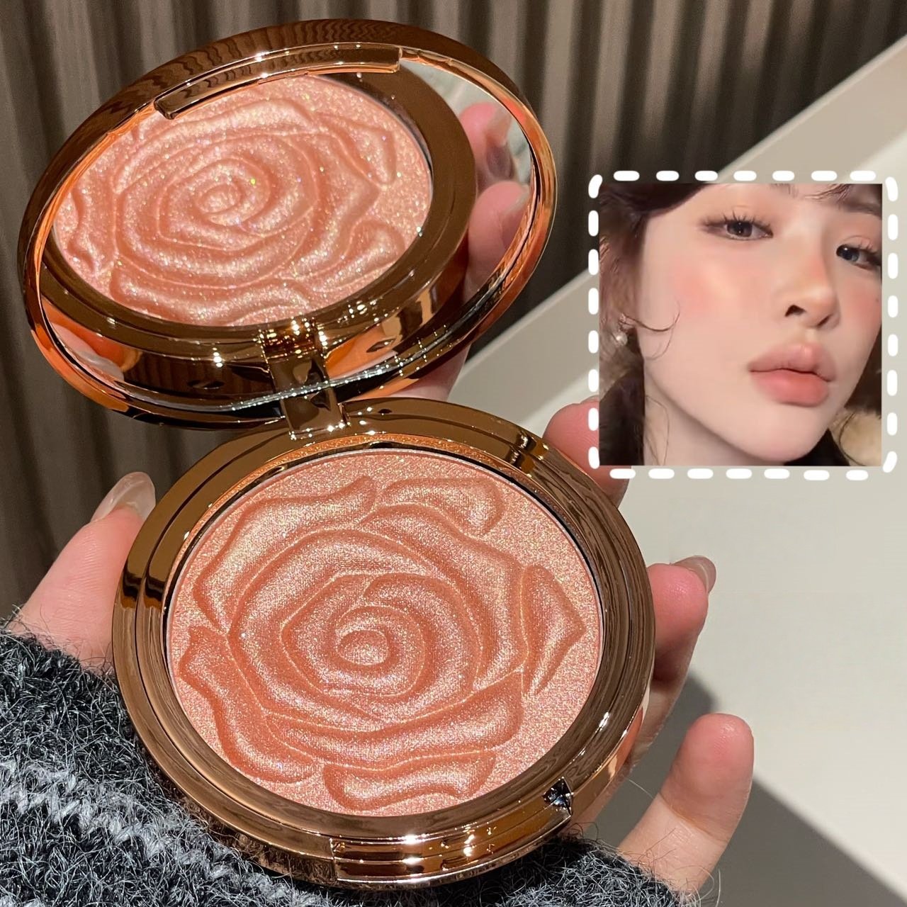 MAFFICK Rose Petal Rouge Shimmery powder Blush - Image 10