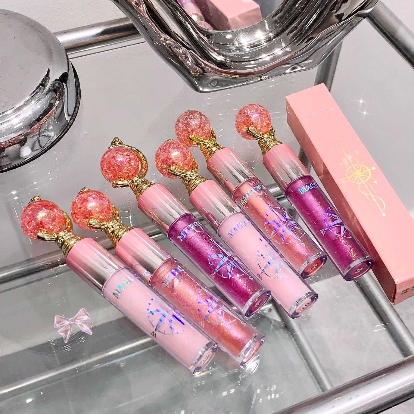 MAGIC CASA Magic Globe Mirror Shimmer Peach Jelly Lip Oil - Image 7