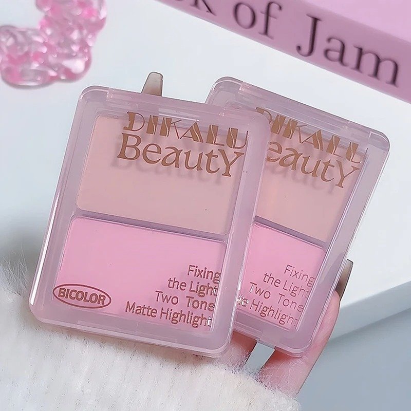 DIKALU Two Tone Powder Matte Highlight Palette - Image 2