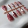 1000057944 Rust Butterfly Pearl 3D Press-On Nails