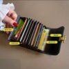 Vintage Denim Multi-Slot Card Holder Wallet