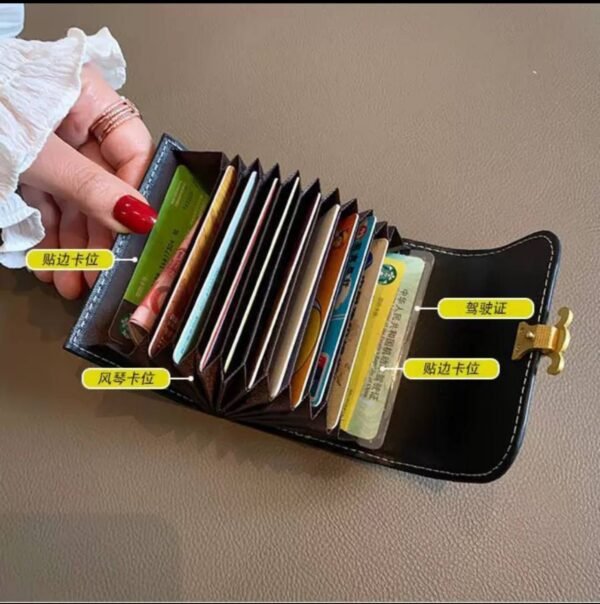 Vintage Denim Multi-Slot Card Holder Wallet
