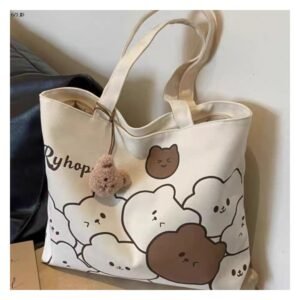 canvas-cartoon-bear-tote-bag Canvas Cartoon Bear Tote Bag