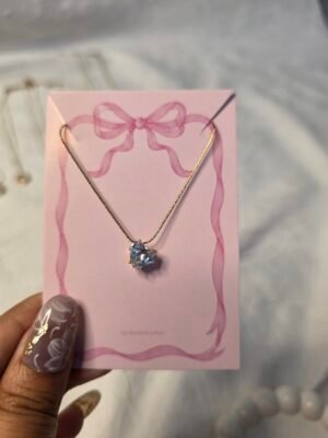 Crystal Heart Stainless Steel Pendant Necklace for Women