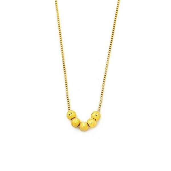 five-bead-titanium-steel-necklace-04 Five-Bead Non-Fading Titanium Steel Necklace
