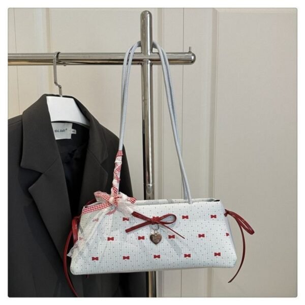 Korean Bow Armpit Shoulder Bag - Red