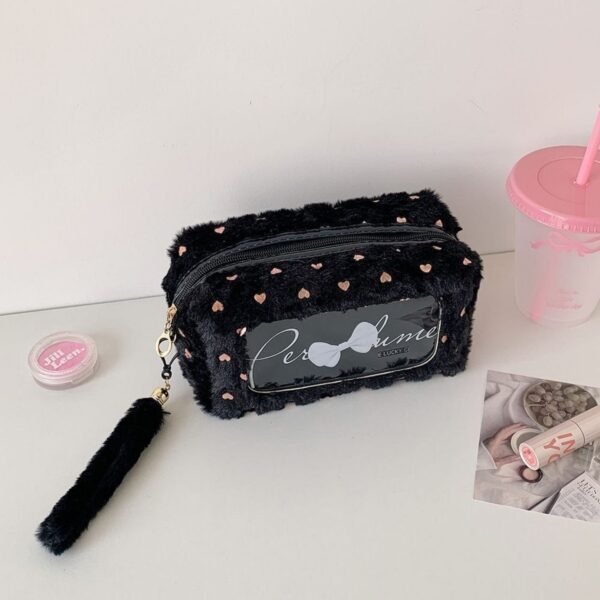 korean-kawaii-bow-plush-pencil-makeup-bag-05 Korean Kawaii Bow Plush Pencil & Makeup Bag