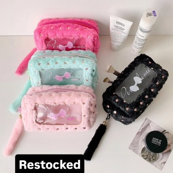 korean-kawaii-bow-plush-pencil-makeup-bag-10 Korean Kawaii Bow Plush Pencil & Makeup Bag