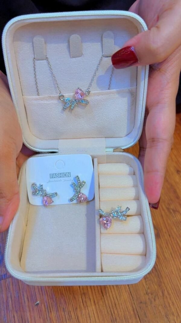love-bow-diamond-style-3-piece-jewelry-set-07 Love Bow Full Diamond-Style 3-Piece Jewelry Set