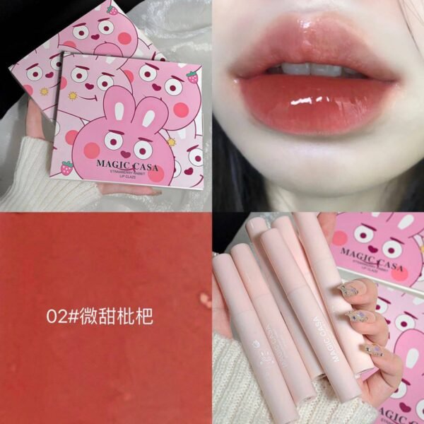 MAGIC CASA Strawberry Rabbit Water-Light Lip Glaze 6-Piece Set