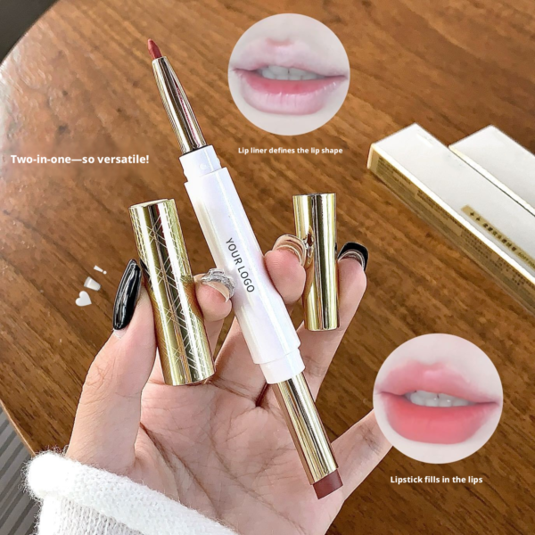KAKASHOW Soft Fog Double Head Lipliner+Lipstick