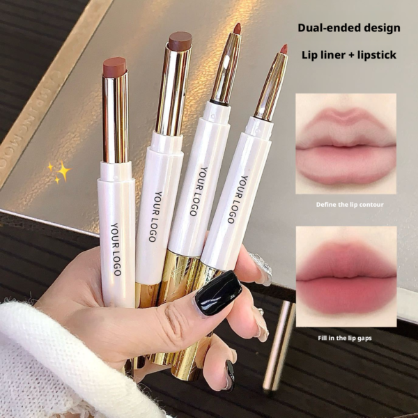 KAKASHOW Soft Fog Double Head Lipliner+Lipstick