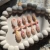 Pearl Blossom Floral Press-On Nails
