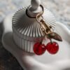 red-cherry-key-ring-02 Red Cherry Key Ring with Gold-Tone Clip โ Cute Bag & Key Charm