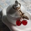 red-cherry-key-ring-05 Red Cherry Key Ring with Gold-Tone Clip โ Cute Bag & Key Charm