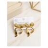 Stainless Steel Bow Drop Earrings
