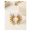 Stainless Steel Fan Spike Hoop Earrings