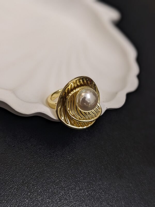 stainless-steel-pearl-swirl-ring-03 Stainless Steel Pearl Swirl Statement Ring