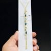 tulip-aliban-hand-chain-blue Tulip Aliban Gold-Toned Hand Chain for Women - Blue