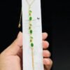 tulip-aliban-hand-chain-green Tulip Aliban Gold-Toned Hand Chain for Women - Green