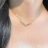 v-shaped-diamond-style-pendant-necklace-02 V-Shaped Full Diamond-Style Pendant Necklace
