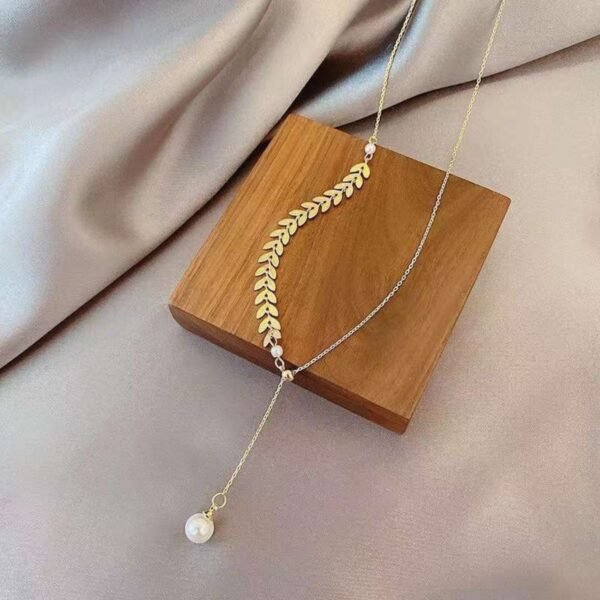 wheat-ear-pearl-jewelry-set-04 Wheat Ear Pearl Necklace, Earrings & Bracelet Set