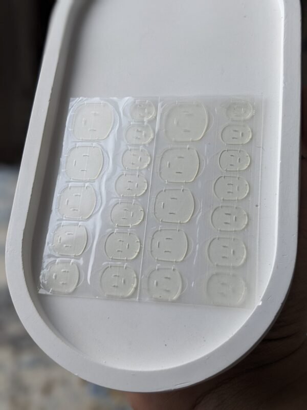 Transparent Press-On Nail Glue Tabs - 12 Pieces
