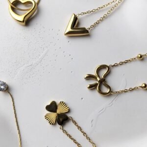 Bow Shape Stainless Steel Necklace
