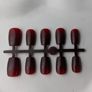 Dark Cherry Wine Ombre Press-On Nails