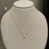 Stainless Steel Dainty Crystal Pendant Necklace ♡