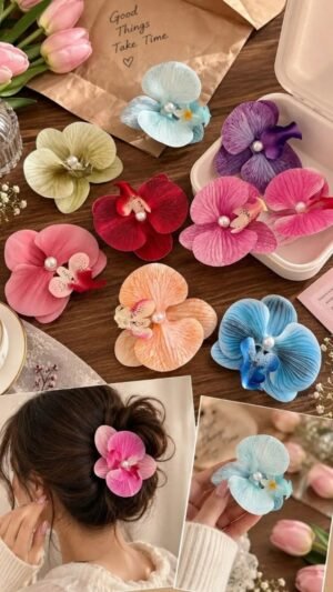 Butterfly Orchid Hair Clip