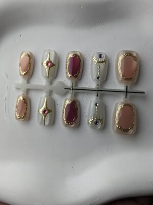 celestial-jewel-frame-3d-press-on-nails-1 Celestial Jewel Frame 3D Press-On Nails