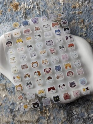 Cute Animal Cartoon Pimple Patches – Ultra-Thin & Breathable (70 Patches / 1 Sheet)