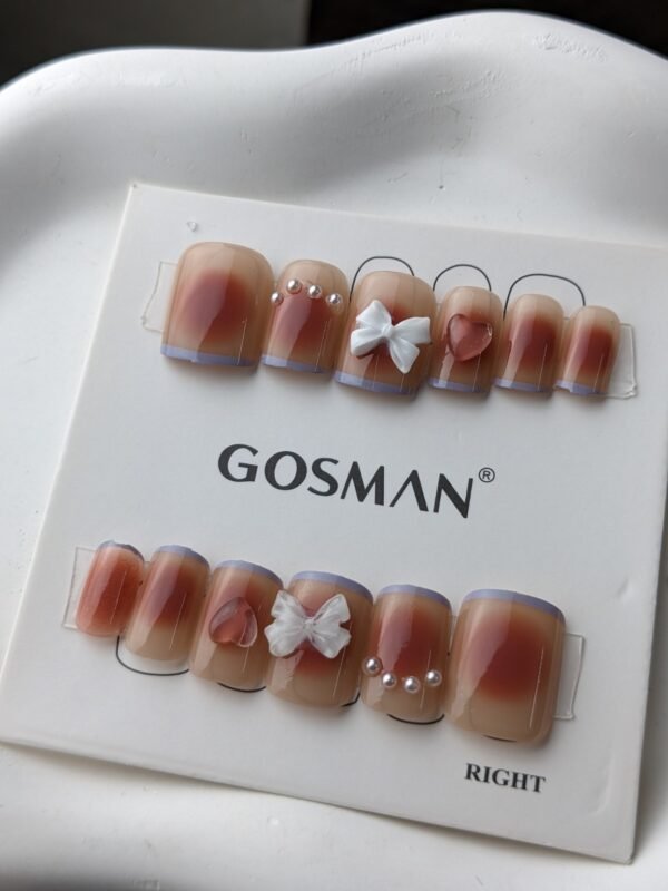 gosman-12-pieces-blush-bow-heart-3d-press-on-nails-01 GOSMAN 12 Pieces Blush Bow & Heart 3D Press-On Nails