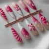 Pink Blossom Art 3D Press-On Nails