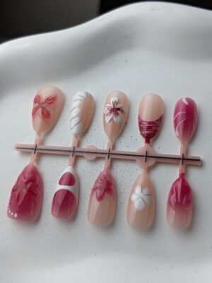 rose-garden-floral-press-on-nails-01 Rose Garden Floral Press-On Nails