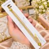 Gold Stainless Steel Double Crystal Chain Bracelet