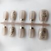 Champagne Gold Botanical 3D Press-On Nails