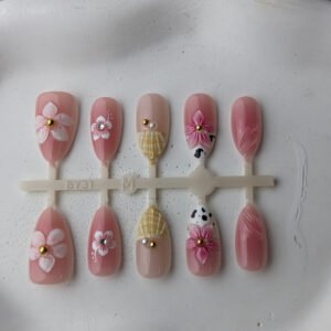 shy-oct26-n3d-009-pink-ocean-blossom-3d-seashell-press-on-nails Pink Ocean Blossom 3D Seashell Press-On Nails