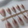 Soft Rose Cat Eye Press-On Nails
