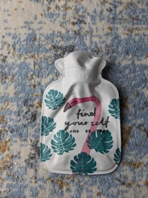 Tropical Flamingo Leaf Hot Water Bag